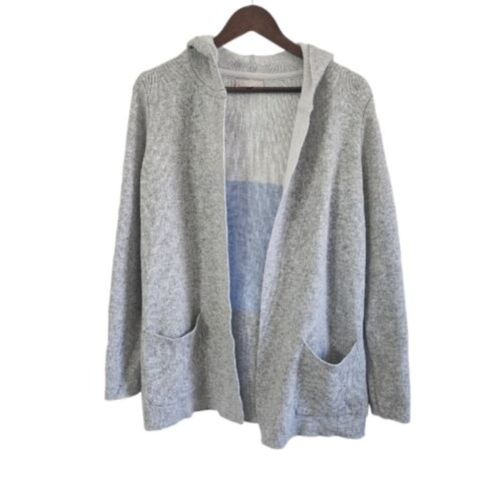 Benedetta B Sweater Cardigan Womens Medium Merino Wool Cashmere Hooded Pockets